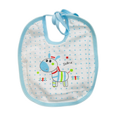 Blue Zebra Plastic Bib